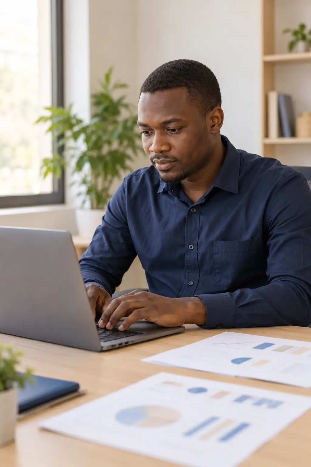 Un professionnel travaille avec un agent IA sur son ordinateur